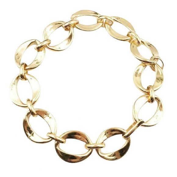 Chanel Vintage Gold Plated Ring Necklace As seen on Nicole Richie - Picture 1 of 4